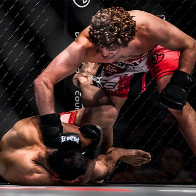 arts martiaux mixtes cage grillagé gant mma noir