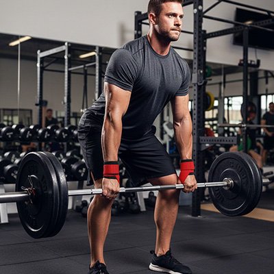 Barre au niveau des genoux sangle musculation au poignet  