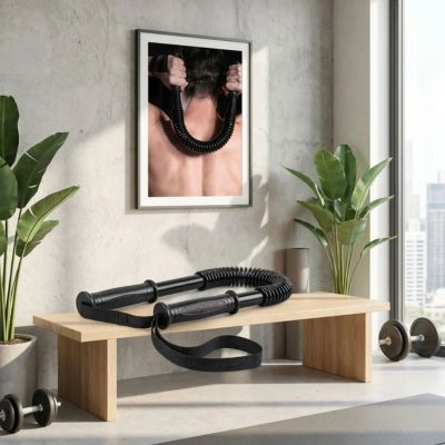 cadre accroche au mur barre de musculation sur le banc