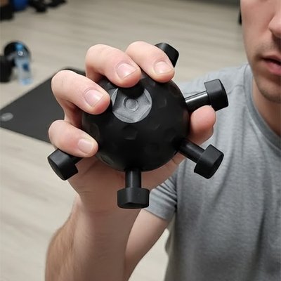 Exercice de musculation des doigts avec la balle de force hand grip 