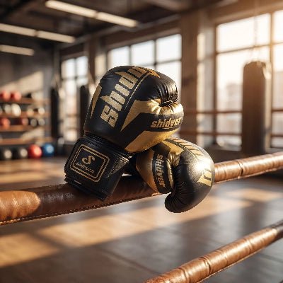Gant boxe englaise noir et or pour enfant