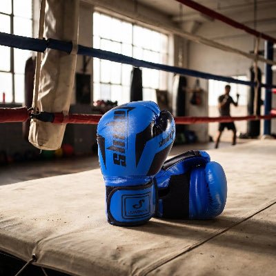Gant boxe englaise bleu et noir pour enfant