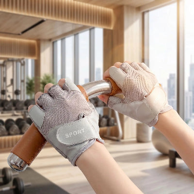 Gant musculation gris respirant