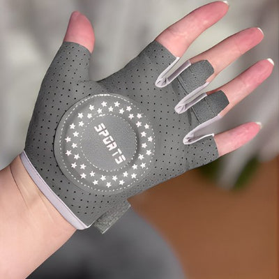 Gants pour la musculation gris sans doigts offrant confort et adherence