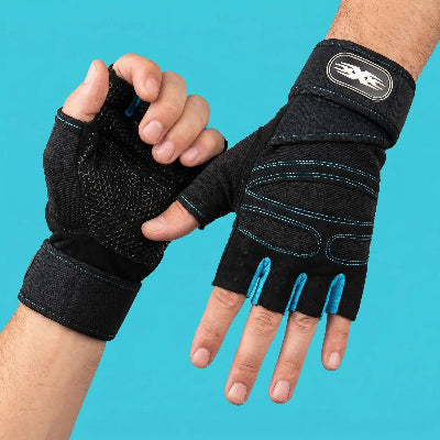 Montre les deux cotes du gant musculation paume et dos