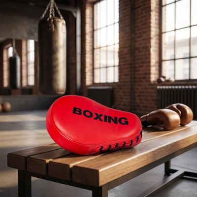 pao boxe rouge logo boxing noir