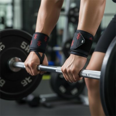 Personne faisant de la musculation avec sangle de tirage