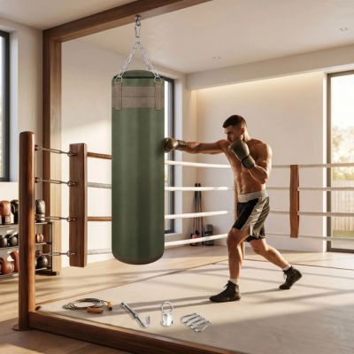 ring accessoires installations homme frappe sac de boxe