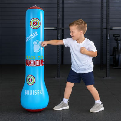 sac de frappe enfant bleu school garçon blond salle sport