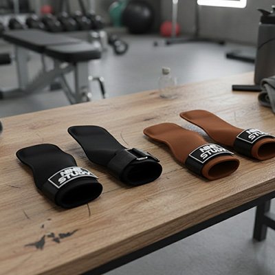 Sangle de tirage noir et marron sur banc au gym