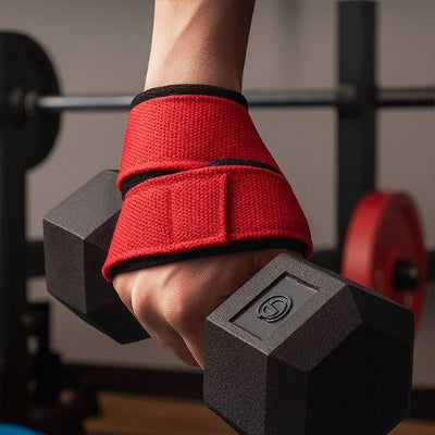 sangle de tirage rouge velcro poids main droite