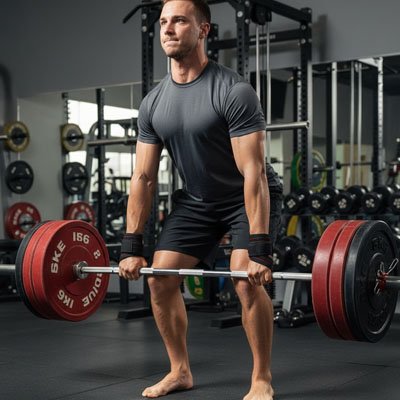 Tient barre niveau genoux muscle fessier avec sangles de tirage